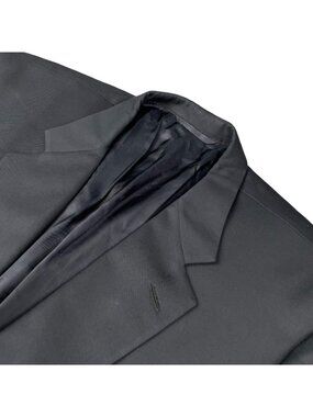 Hickey Freeman Men’s Wool/Cashmere Gold Logo Buttons Blazer Navy Blue • 48R